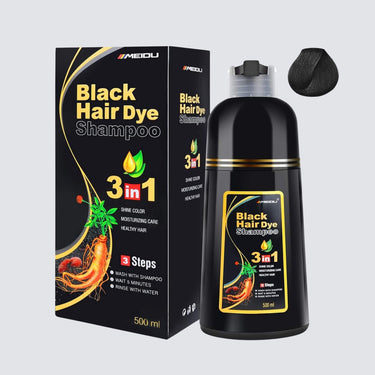Meidu Black Hair Dye Shampoo 500 Ml - ANNS BEAUTY SUPPLY